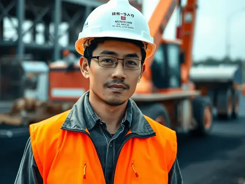 アスファルト舗装工事の様子