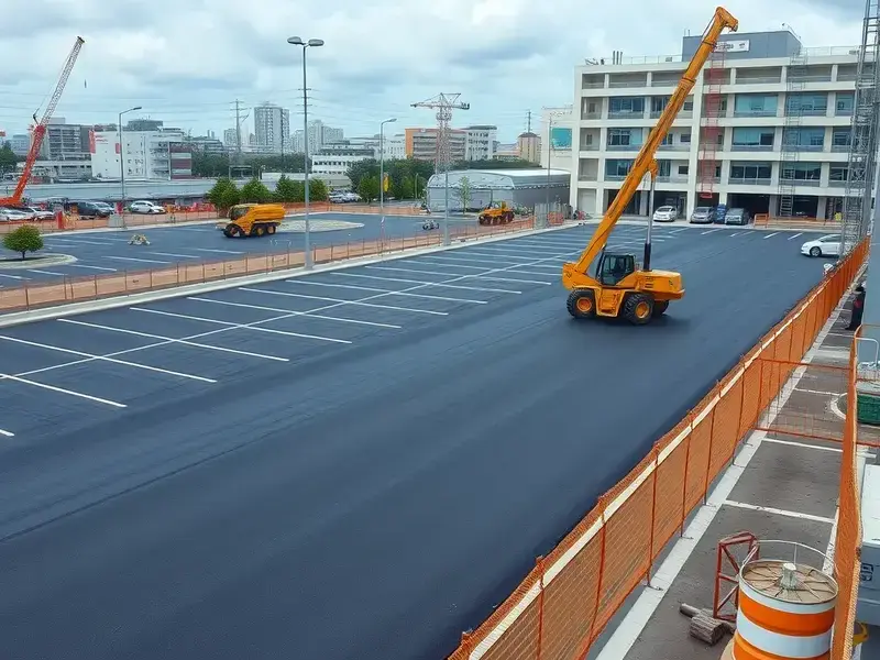 大阪市内の商業施設駐車場施工事例