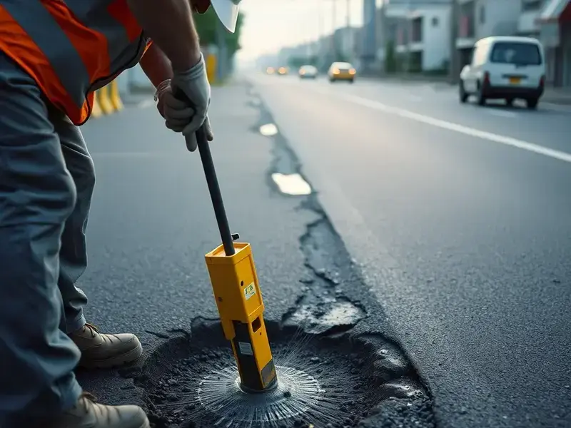 舗装维修保养の様子