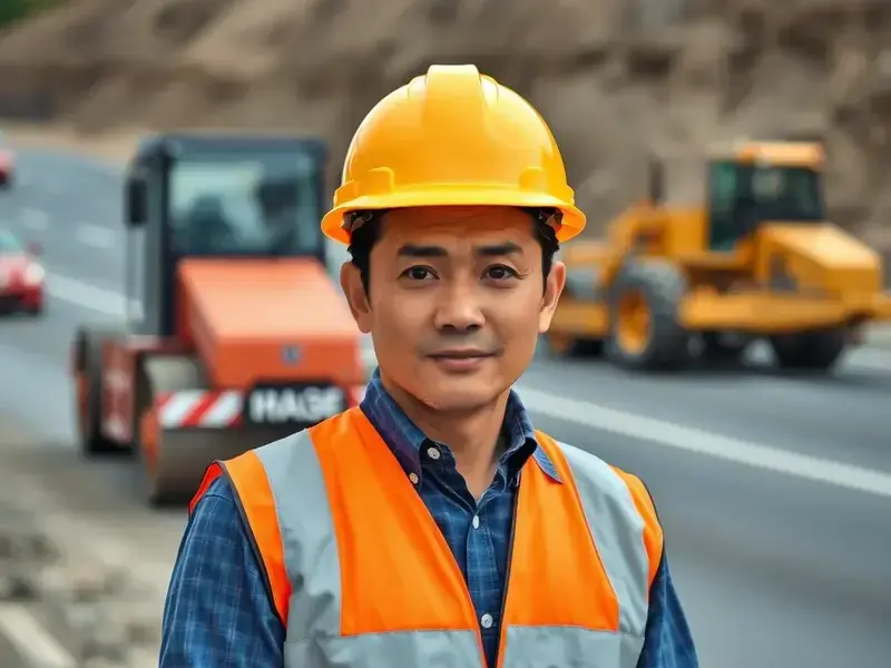 道路新設工事の様子